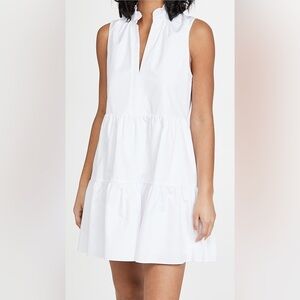 Amanda Uprichard Sleeveless Saffron mini Dress tiered cotton white S